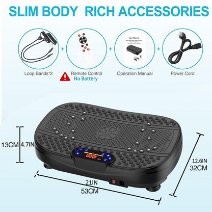 【Saygogo】Vibration Plate Exercise Machine with Bluetooth Lymphatic Drainage Machine, Whole Body Workout Vibration Platform for Wellness and Fitness