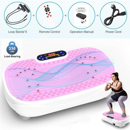 【Saygogo】Vibration Plate Exercise Machine with Bluetooth Lymphatic Drainage Machine, Whole Body Workout Vibration Platform for Wellness and Fitness