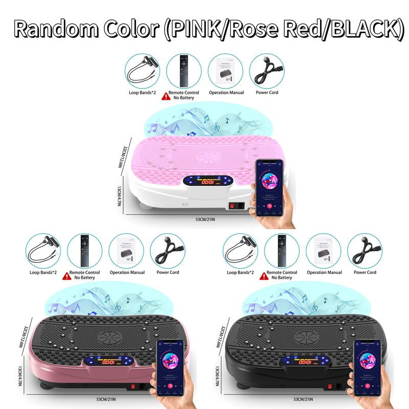 【Saygogo】Vibration Plate Exercise Machine with Bluetooth Lymphatic Drainage Machine, Whole Body Workout Vibration Platform for Wellness and Fitness